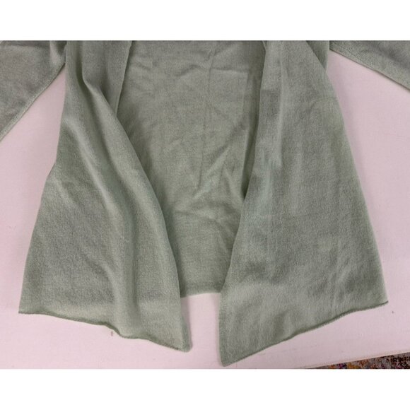 IN CASHMERE Light Mint Green Cashmere Open Front Cardigan Sweater Sz S - Picture 4 of 5